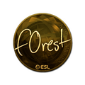 Sticker | f0rest (Gold) | Katowice 2019 image 120x120