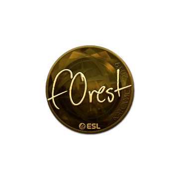 Sticker | f0rest (Gold) | Katowice 2019 image 360x360