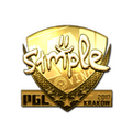 Sticker | s1mple (Gold) | Krakow 2017 image 120x120
