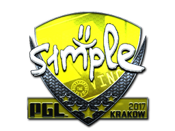 Стикер | s1mple (ламиниран) | Krakow 2017