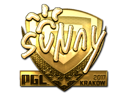 Samolepka | suNny (zlatá) | Krakow 2017