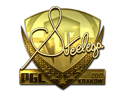 Sticker | steel (Gold) | Krakow 2017