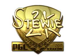 Стикер | Stewie2K (златен) | Krakow 2017