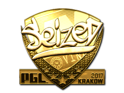Стикер | seized (златен) | Krakow 2017
