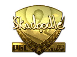 Abțibild | Skadoodle (Auriu) | Krakow 2017