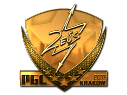 Klistermärke | Zeus (Guld) | Krakow 2017
