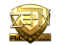 Aufkleber | zehN (Gold) | Krakau 2017