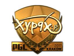 Samolepka | Xyp9x (zlatá) | Krakow 2017