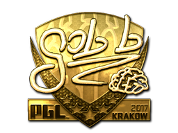 Samolepka | gob b (zlatá) | Krakow 2017