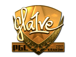Наклейка | gla1ve (золотая) | Краков 2017