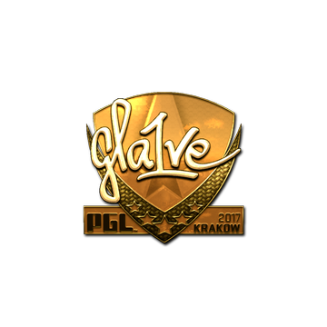 Sticker | gla1ve (Gold) | Krakow 2017 image 360x360