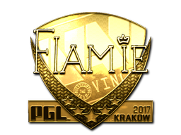 Sticker | flamie (Gold) | Krakow 2017