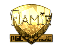 Наліпка | flamie (золота) | Краків 2017