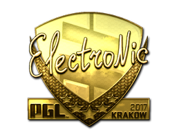 Samolepka | electronic (zlatá) | Krakow 2017