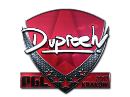 Наклейка | dupreeh (металлическая) | Краков 2017