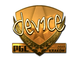 Samolepka | device (zlatá) | Krakow 2017