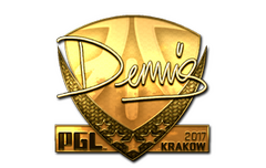 Sticker | dennis (Gold) | Krakow 2017