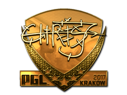 ステッカー | chrisJ (ゴールド) | Krakow 2017