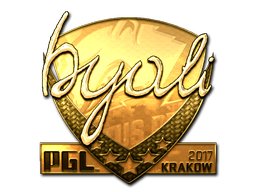 Klistermærke | byali (Guld) | Krakow 2017