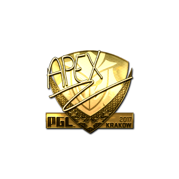 Sticker | apEX (Gold) | Krakow 2017 image 360x360