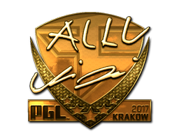 Aufkleber | allu (Gold) | Krakau 2017