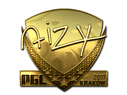Abțibild | aizy (Auriu) | Krakow 2017