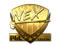 Klistremerke | nex (gull) | Krakow 2017