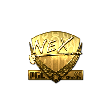 Sticker | nex (Gold) | Krakow 2017 image 360x360