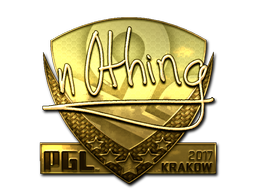 Стикер | n0thing (златен) | Krakow 2017