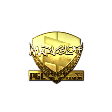 Sticker | markeloff (Gold) | Krakow 2017 image 360x360