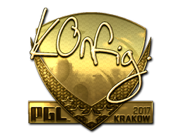 Наліпка | k0nfig (золота) | Краків 2017