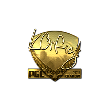 Sticker | k0nfig (Gold) | Krakow 2017 image 360x360