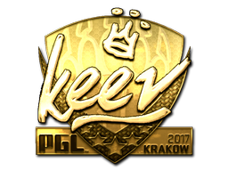 Стикер | keev (златен) | Krakow 2017