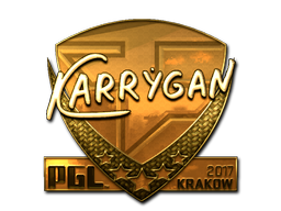 Наклейка | karrigan (золотая) | Краков 2017