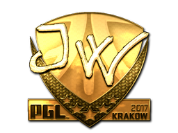 Aufkleber | JW (Gold) | Krakau 2017