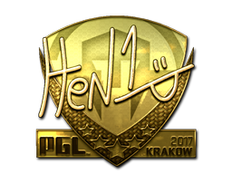 Adesivo | HEN1 (Dourado) | Cracóvia 2017