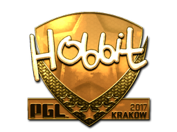 Стикер | Hobbit (златен) | Krakow 2017