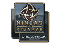 Наклейка | Ninjas in Pyjamas (металлическая) | DreamHack 2014