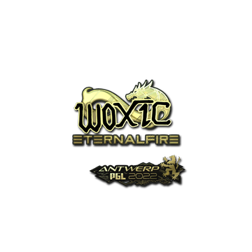 Sticker | woxic (Gold) | Antwerp 2022 image 360x360