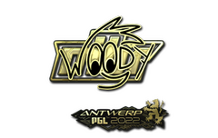 Sticker | WOOD7 (Gold) | Antwerp 2022