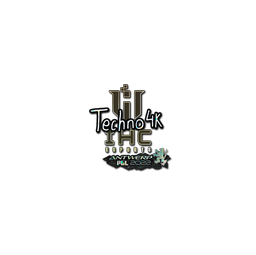 Sticker | Techno4K (Glitter) | Antwerp 2022