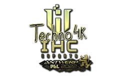 Sticker | Techno4K (Gold) | Antwerp 2022