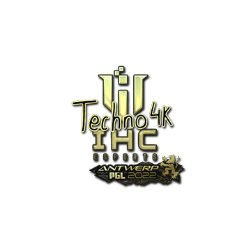 Sticker | Techno4K (Gold) | Antwerp 2022 image 360x360