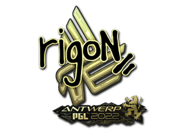 ステッカー | rigoN (ゴールド) | Antwerp 2022