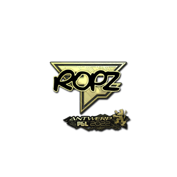 Sticker | ropz (Gold) | Antwerp 2022 image 360x360