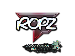 Aufkleber | ropz (Glitzer) | Antwerpen 2022