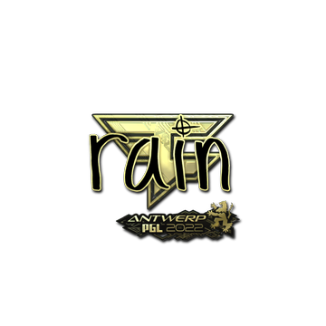 Sticker | rain (Gold) | Antwerp 2022 image 360x360