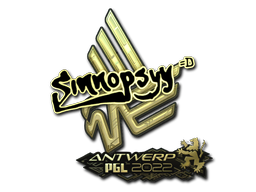 Samolepka | sinnopsyy (zlatá) | PGL Antwerp 2022