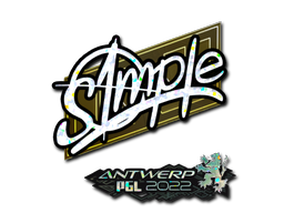 Стикер | s1mple (блестящ) | Antwerp 2022