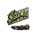 Sticker | s1mple (Gold) | Antwerp 2022 image 120x120